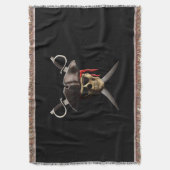Piratenschädel und Schwerter Decke (Vorderseite Vertikal)