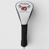 Piratenschädel und Schwerter Design Golf Headcover (Vorderseite)