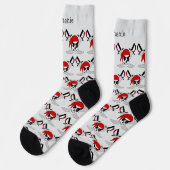 Piratenschädel- und Schwerter-Design Socken (Linkes Detail)