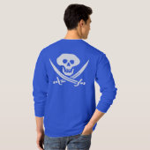 Piratenschädel und Schwerter T-Shirt (Schwarz voll)