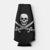 Piratenschädel und Schwertkreuze Flaschenkühler (Vorderseite)