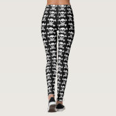 Piratenschädel und Totenkopf Halloween Leggings (Rückseite)