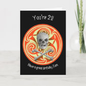 Piratenschädel zum Geburtstag Karte (Vorderseite)