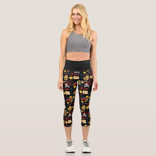 Piratenschatz Capri Leggings (Vorderseite)