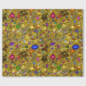 Piratenschatz-Illustrations-Packpapier Geschenkpapier (Flach)