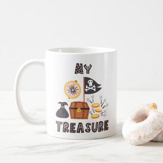 Piratenschatz Kaffeetasse (Mit Donut)