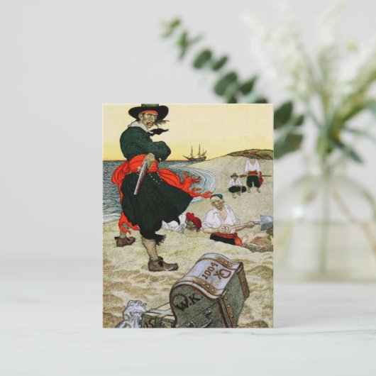 Piratenschatz Postkarte (Stehend Vorderseite)