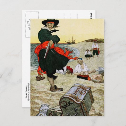 Piratenschatz Postkarte (Vorne/Hinten)