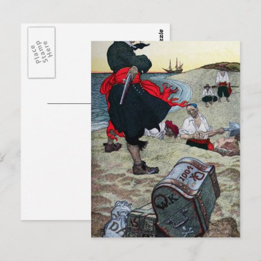 Piratenschatz Postkarte (Vorne/Hinten)