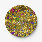 Piratenschatzkasten-Partypapier-Teller Pappteller (Vorderseite)