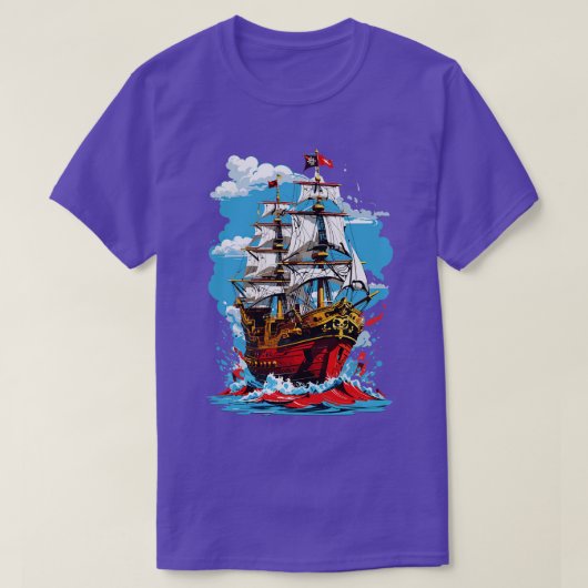 Piratenschiff 2 T-Shirt (Design vorne)