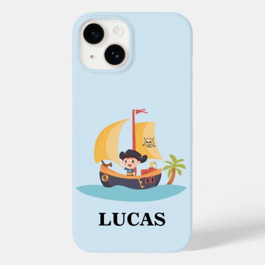 Piratenschiff Ahoy-Matey Kids Personalisiert Case-Mate iPhone Hülle (Rückseite)