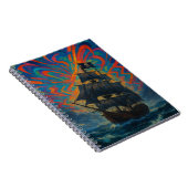 Piratenschiff Amidst Stormy Sea Notizblock (Rechte Seite)