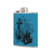 Piratenschiff & Anchor Blue Flachmann (Links)