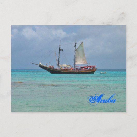 Piratenschiff Aruba Postcard Postkarte (Vorderseite)