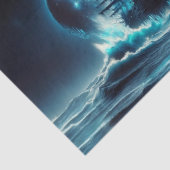 Piratenschiff auf der Moonlit Night Decoupage der Seidenpapier (Ausschnitt)