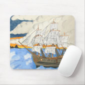 Piratenschiff auf Sea Mouse Pad Mousepad (Mit Mouse)