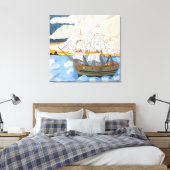 Piratenschiff auf See auf Leinwand (Insitu (Schlafzimmer))