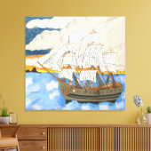 Piratenschiff auf See auf Leinwand (Insitu (Wohnzimmer))