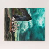 Piratenschiff auf turbulenten Meeren Puzzle (Horizontal)