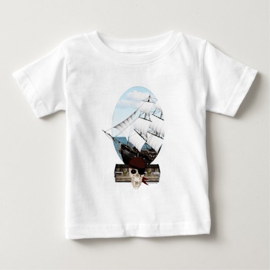 Piratenschiff Baby T-shirt (Vorderseite)