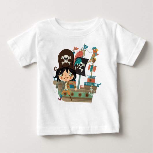 Piratenschiff Baby T-shirt (Vorderseite)