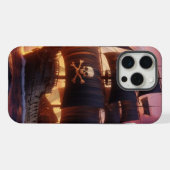 Piratenschiff bei Sonnenaufgang/Sonnenuntergang iPhone Hülle (Rückseite (Horizontal))