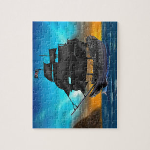 PIRATENSCHIFF BEI SONNENUNTERGANG PUZZLE
