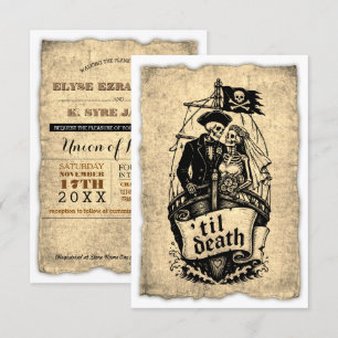Piratenschiff bis zum Tod Hochzeitseinladungen Einladung