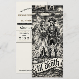 Piratenschiff bis zum Tod Hochzeitseinladungen Einladung