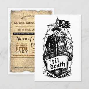 Piratenschiff bis zum Tod Hochzeitseinladungen Einladung