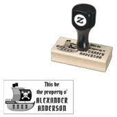 Piratenschiff Briefmarke personalisieren Gummistempel (Stempel)