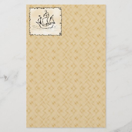 Piratenschiff. Briefpapier (Vorderseite)