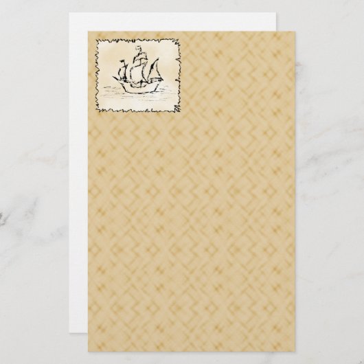 Piratenschiff. Briefpapier (Vorne/Hinten)