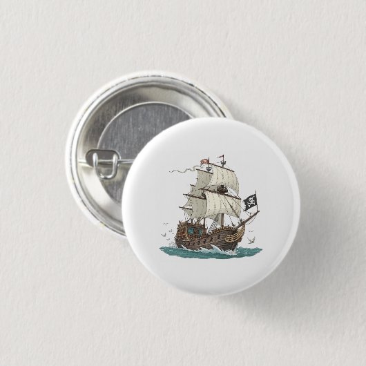 Piratenschiff Button (Vorne & Hinten)