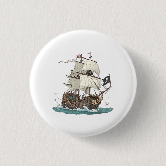 Piratenschiff Button (Vorderseite)