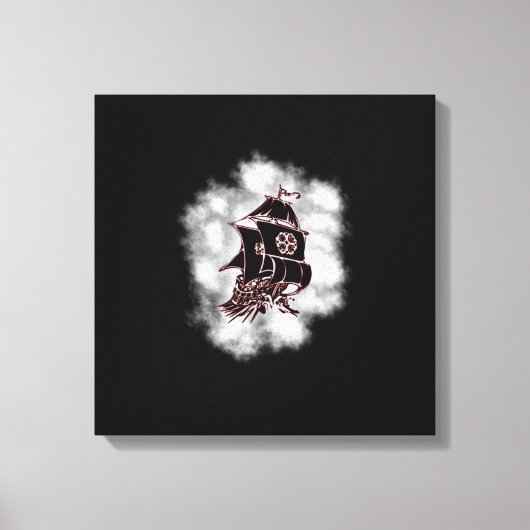 Piratenschiff "Dark Skies Pirate", gepanzert Canva Leinwanddruck (Vorderseite)
