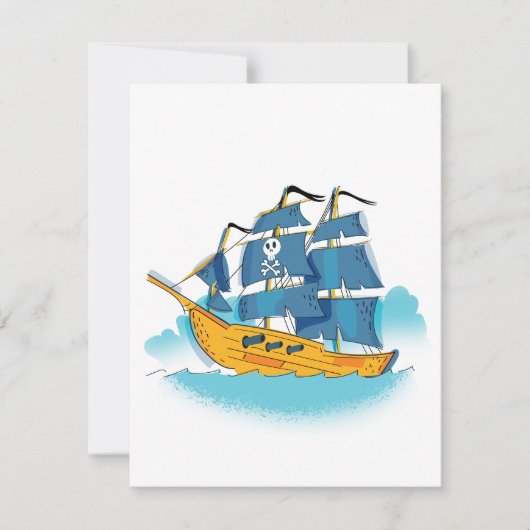 Piratenschiff des niedlichen Cartoon (Vorderseite)