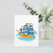 Piratenschiff des niedlichen Cartoon (Stehend Vorderseite)