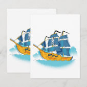 Piratenschiff des niedlichen Cartoon (Vorne/Hinten)