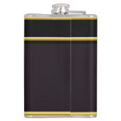 Piratenschiff durch glühende Nachtwachen gleiten Flachmann (Rückseite)