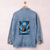 Piratenschiff durch kosmischen Himmel Jeansjacke (Hangar)