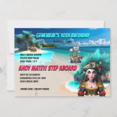 Piratenschiff Einladung (Vorderseite)