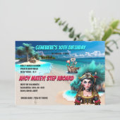 Piratenschiff Einladung (Stehend Vorderseite)