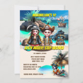 Piratenschiff Einladung (Vorderseite)