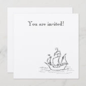 Piratenschiff. Einladung (Vorne/Hinten)