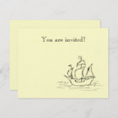 Piratenschiff. Einladung (Vorne/Hinten)