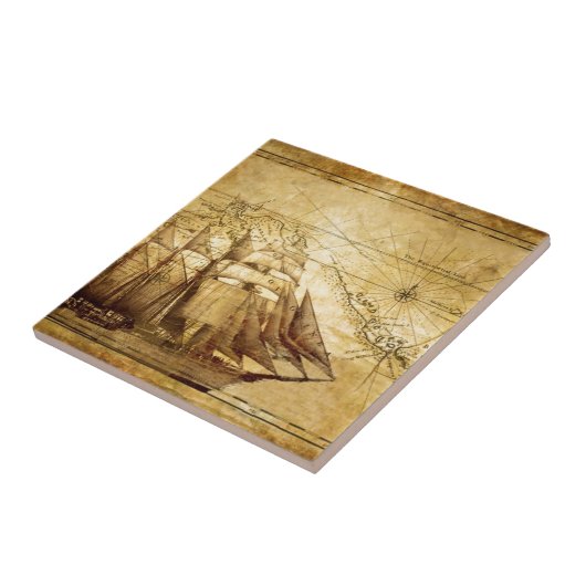 Piratenschiff Fliese (Seite)