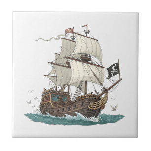 Piratenschiff Fliese
