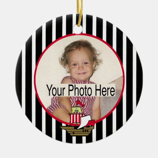 Piratenschiff Foto Keramikornament (Vorne)